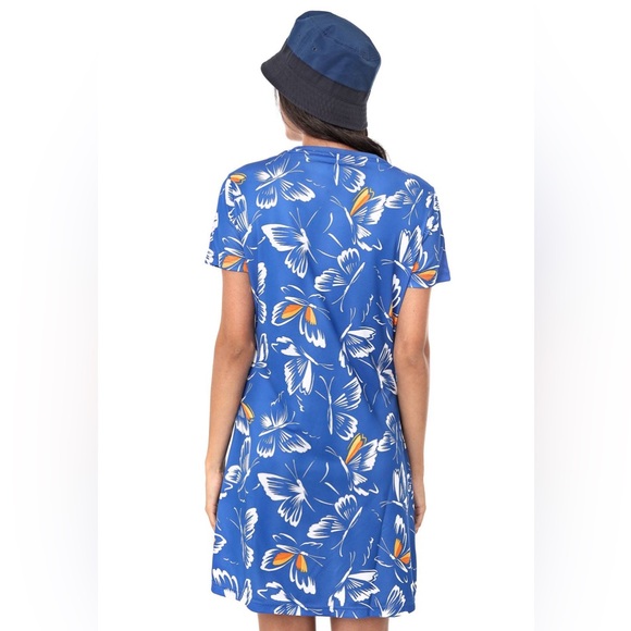 Adidas x Farm Rio Vibrant Blue Floral Mini Dress - Picture 3 of 7